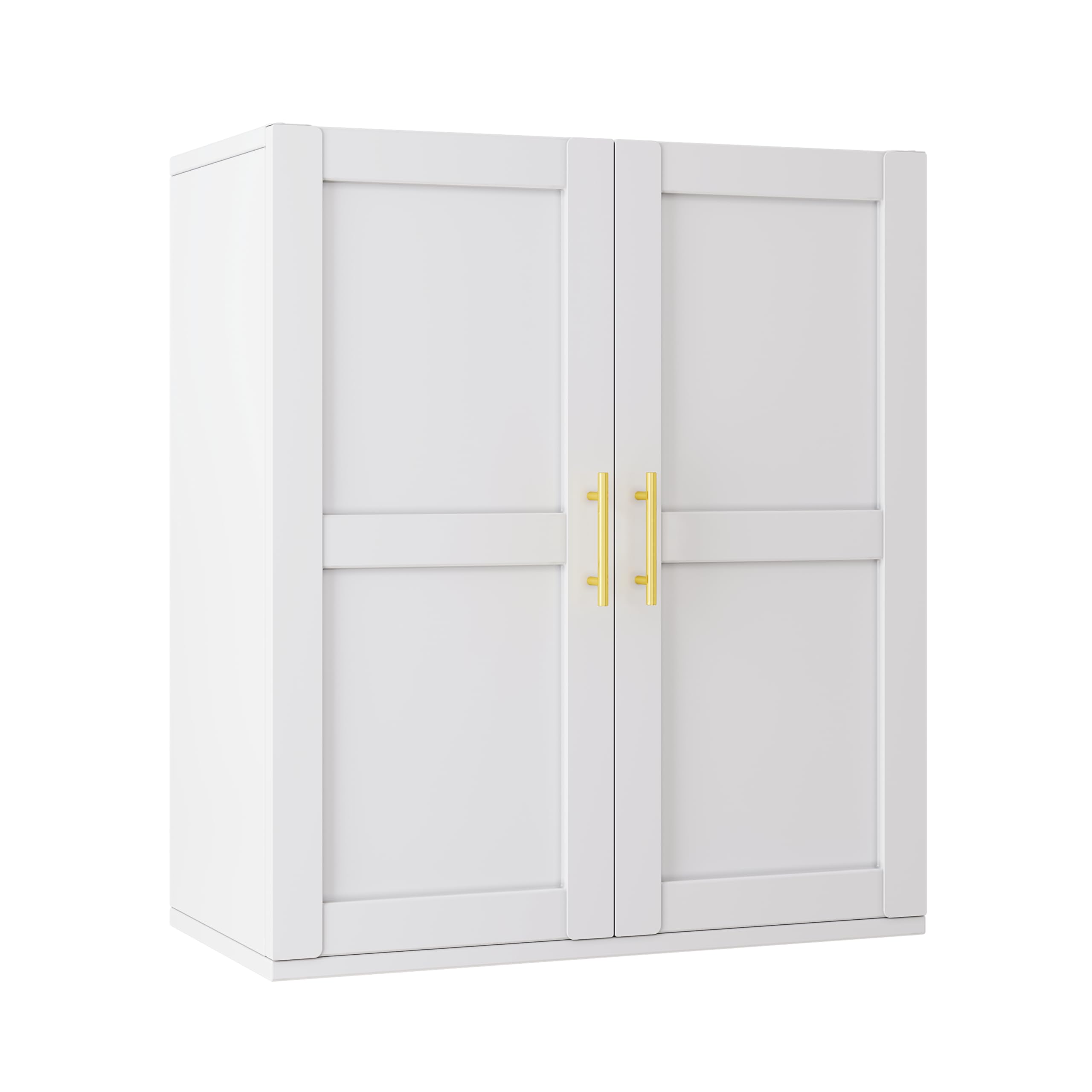 winiowa Metal Over The Toilet Storage Cabinet, 23" H Bathroom Cabinet Wall Mount with 2 Adjustable Shelves, Medicine Cabinets for Bathroom-White