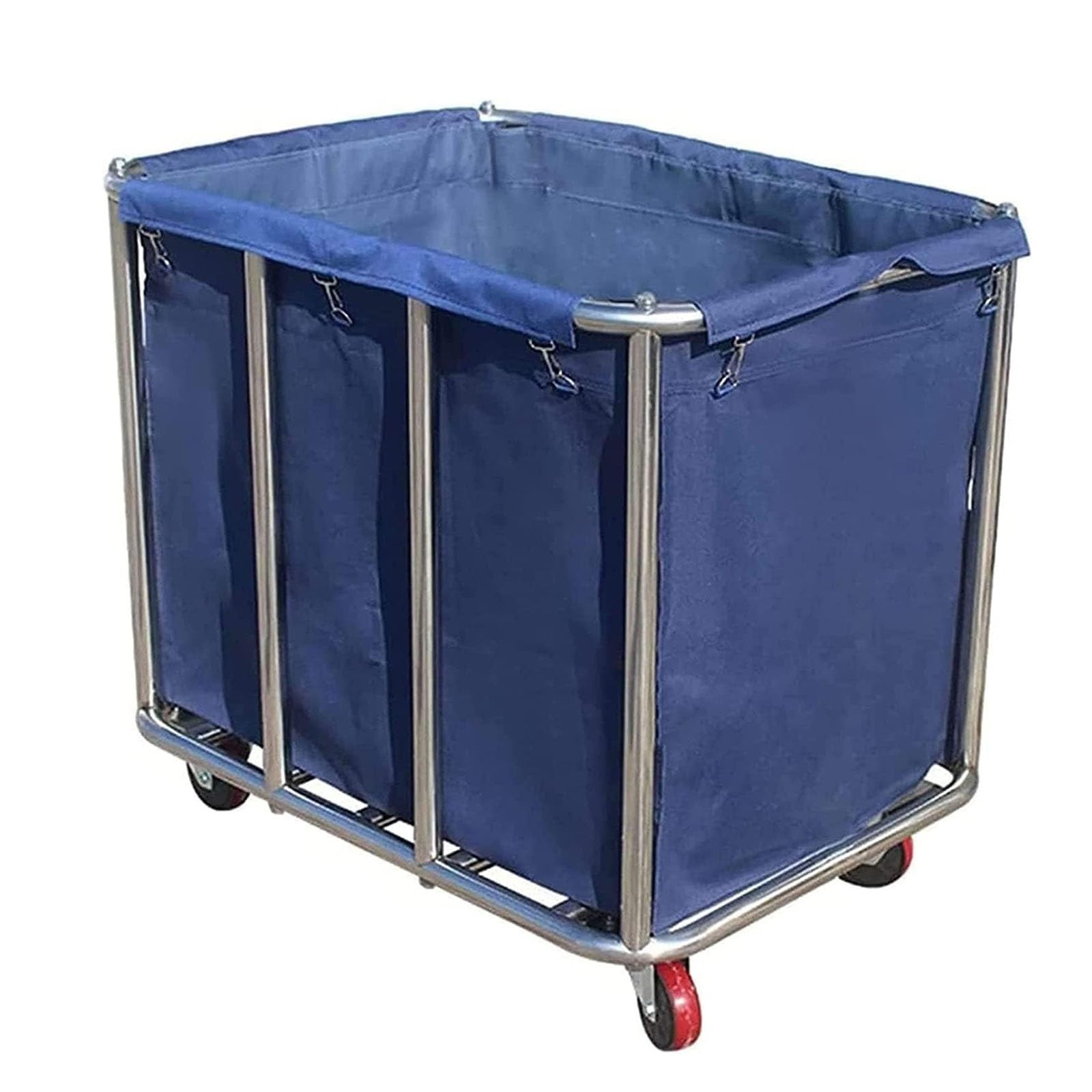 Prostokątny wózek na pranie Wymienna torba podróżna Wytrzymała tkanina Oxford Wzmocnione metalowe klamry Pasuje do 83x53 58x63cm(Blue Rectangular)