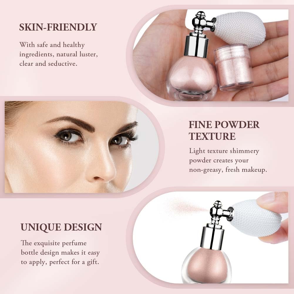 Brokat do ciała, brokatowy proszek, połyskujący proszek, połyskujący spray do ciała, brokatowy spray do twarzy, ciała, włosów, Halloween, imprezy, Boże Narodzenie, różowy