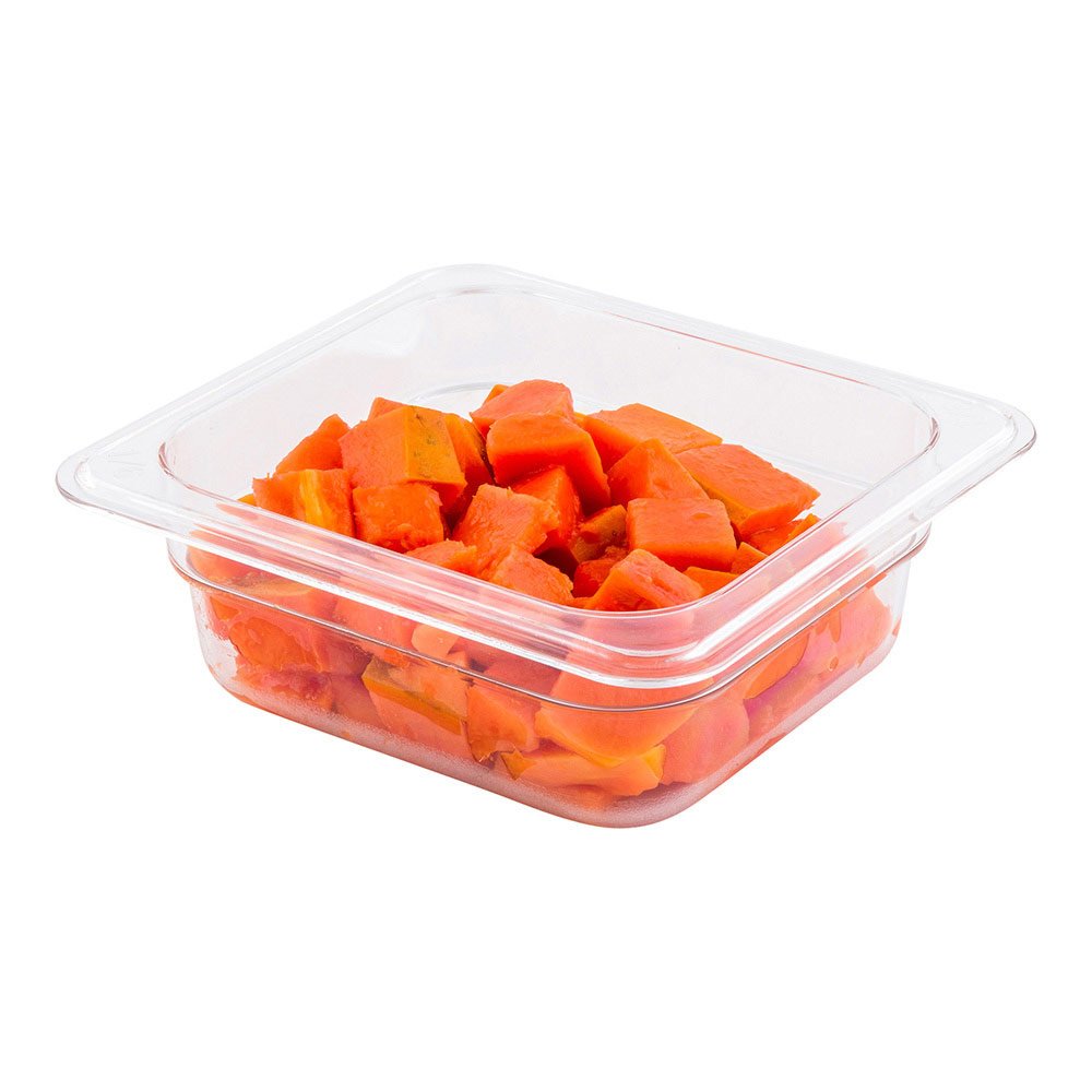 Restaurantware-2.5 Inch Deep Food Pans, 1 1/6 Size Commercial Food Storage Container - Freezable, Break-Resistant, Clear Plastic Cold Pans, Dishwashable, For Kitchens, Restaurants, Or Cafeterias