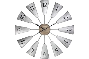 Presentime & Co. 24" Lorenzo Farmhouse DIY Windmill Wall Clock: Your Rustic Timepiece Masterpiece!