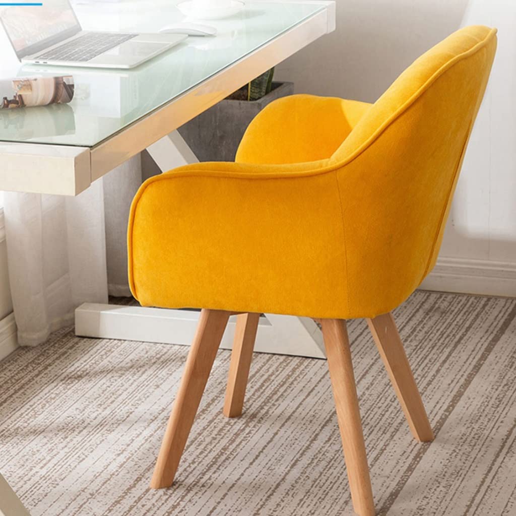 Moderno sillón giratorio de terciopelo gris con patas de madera resistentes, elegante silla decorativa para espacios pequeños, cómoda silla de comedor o silla de escritorio para el hogar, oficina,