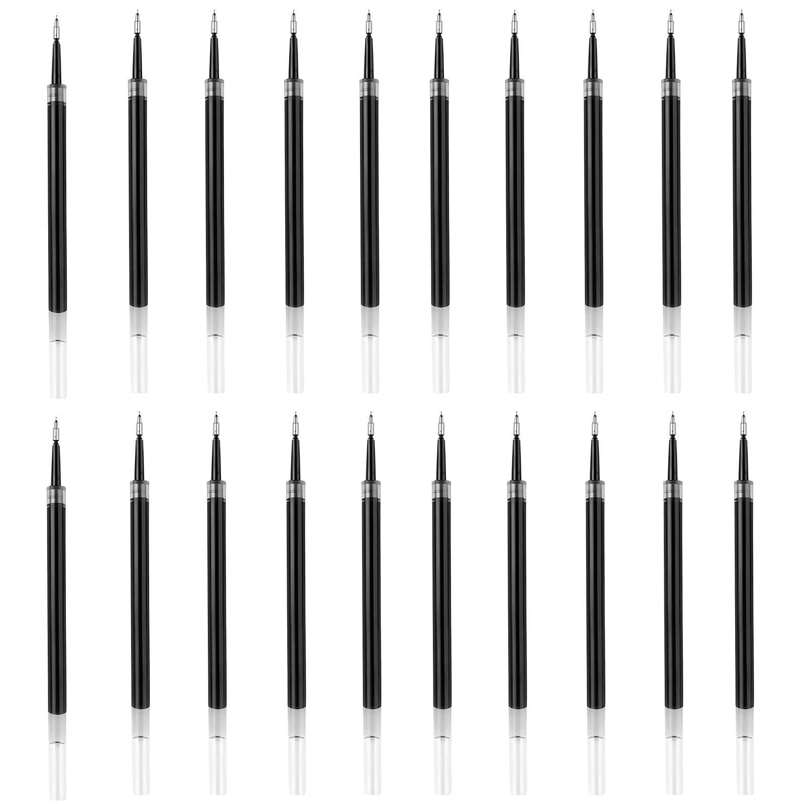 Ricariche inchiostro gel nero 0,5 mm spessore 11 cm compatibili penne a sfera a pressione