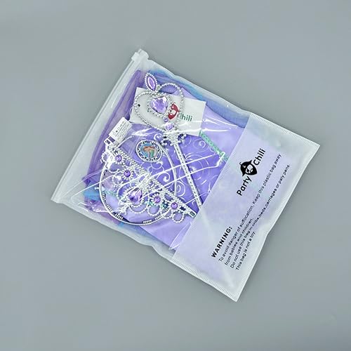 Miniatura 6 de Little Girls Mermaid Princess Costume Dress for Girls Dress Up Party with Crown Mace 4-12 Years