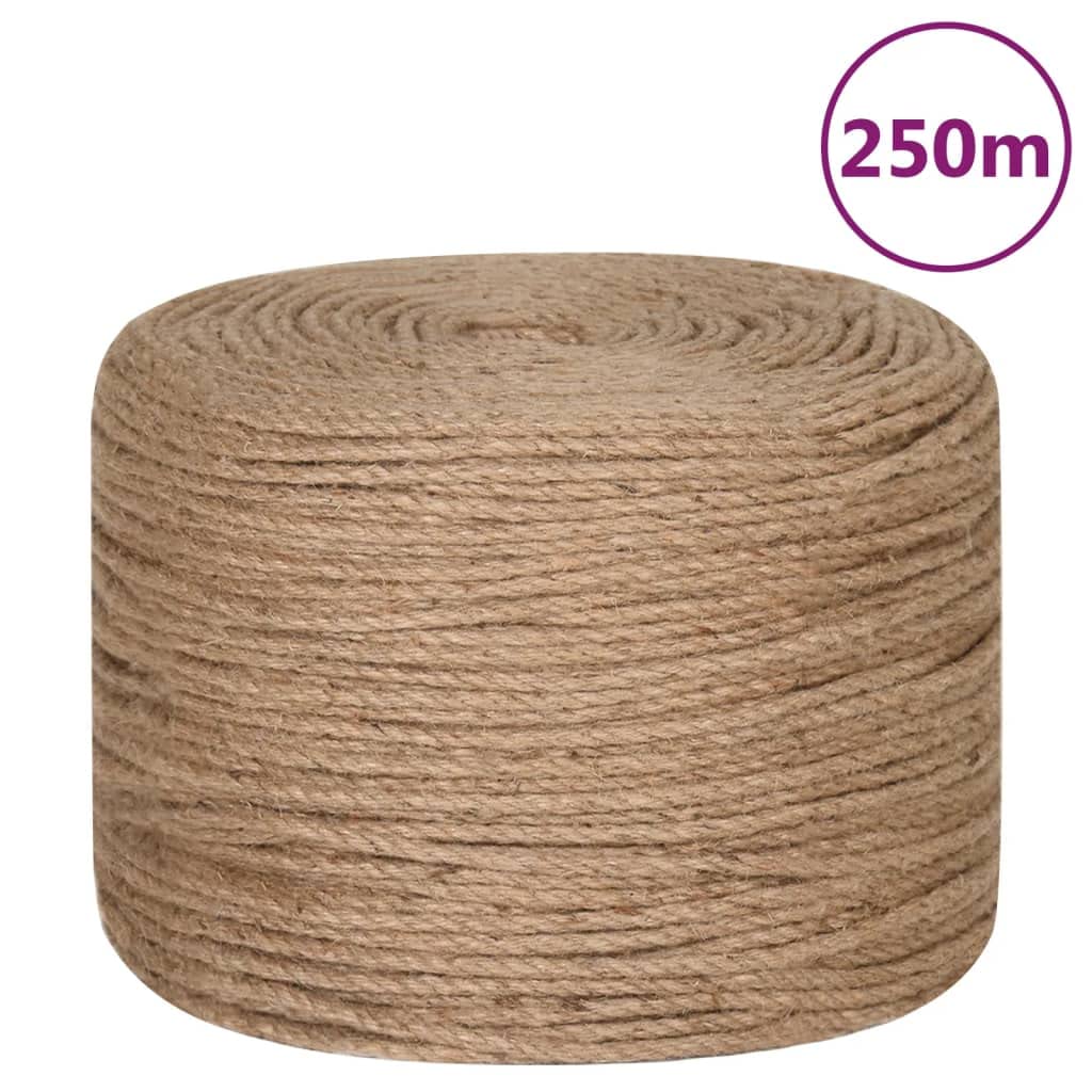 Natur-Juteseil 250 m 8 mm | 100 % natürliche Jute, strapazierfähig, für Handwerk, Dekoration, Gartenarbeit, Heimwerken