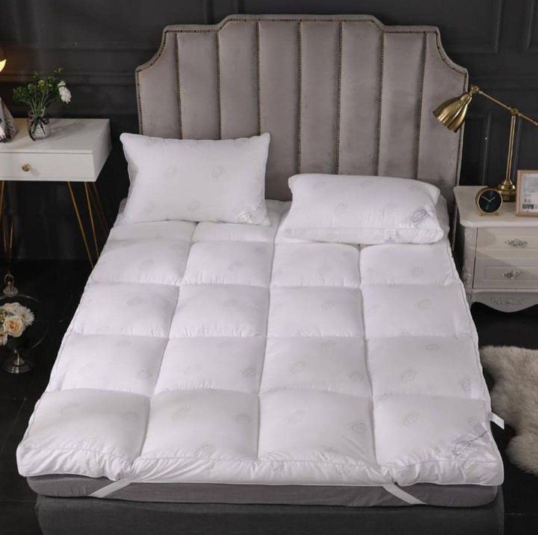 Home Textile Feature Mattress Topper - Size (150x200cm) thickness 8 cm - 100% Cotton, Down Alternative Overfilled Thick Pillow Top Mattress Cove Soft Fluffy and Warm Hotel Quality
