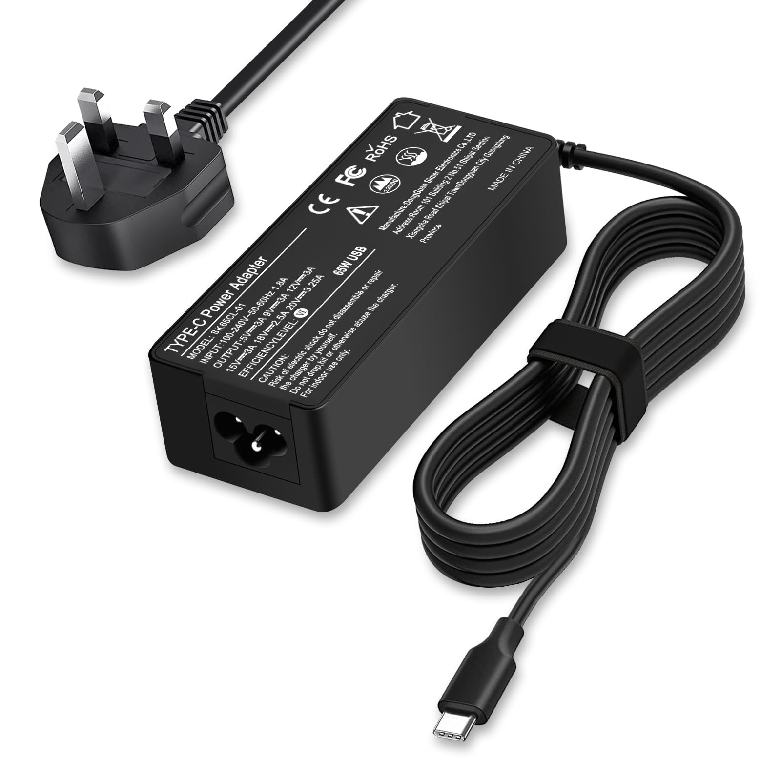YHNXCD 65W USB C Laptop Charger Compatible with Lenovo ThinkPad T14 T15 T480 T480s T490s T490 X390,ThinkPad X1 Carbon,Yoga C930 920,Chromebook C330 S330 100e 300e 500e Type C Power Supply