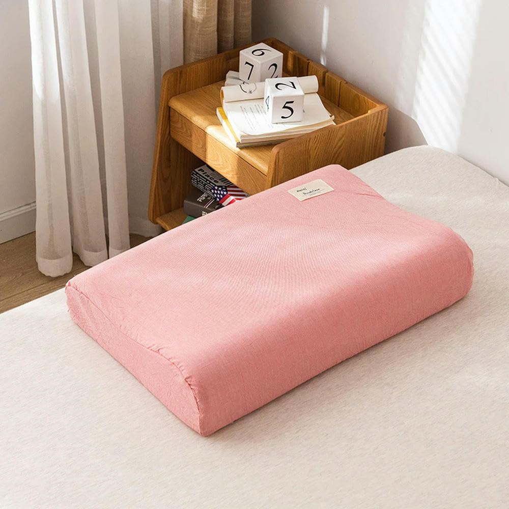Dirkes 07 Cotton Latex Pillow Case Cover Soft Solid Color Plaid Sleeping Pillowcase For Memory Foam Pillow Latex Pillow Case 30X50/40X60cm