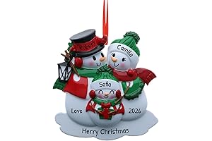 Personalized Christmas Ornaments Family of 3