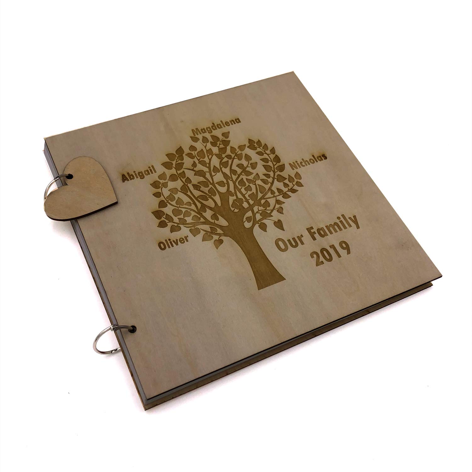 Ukgiftstoreonline Brown Personalised Large Family Tree Style Scrapbook Photo Album