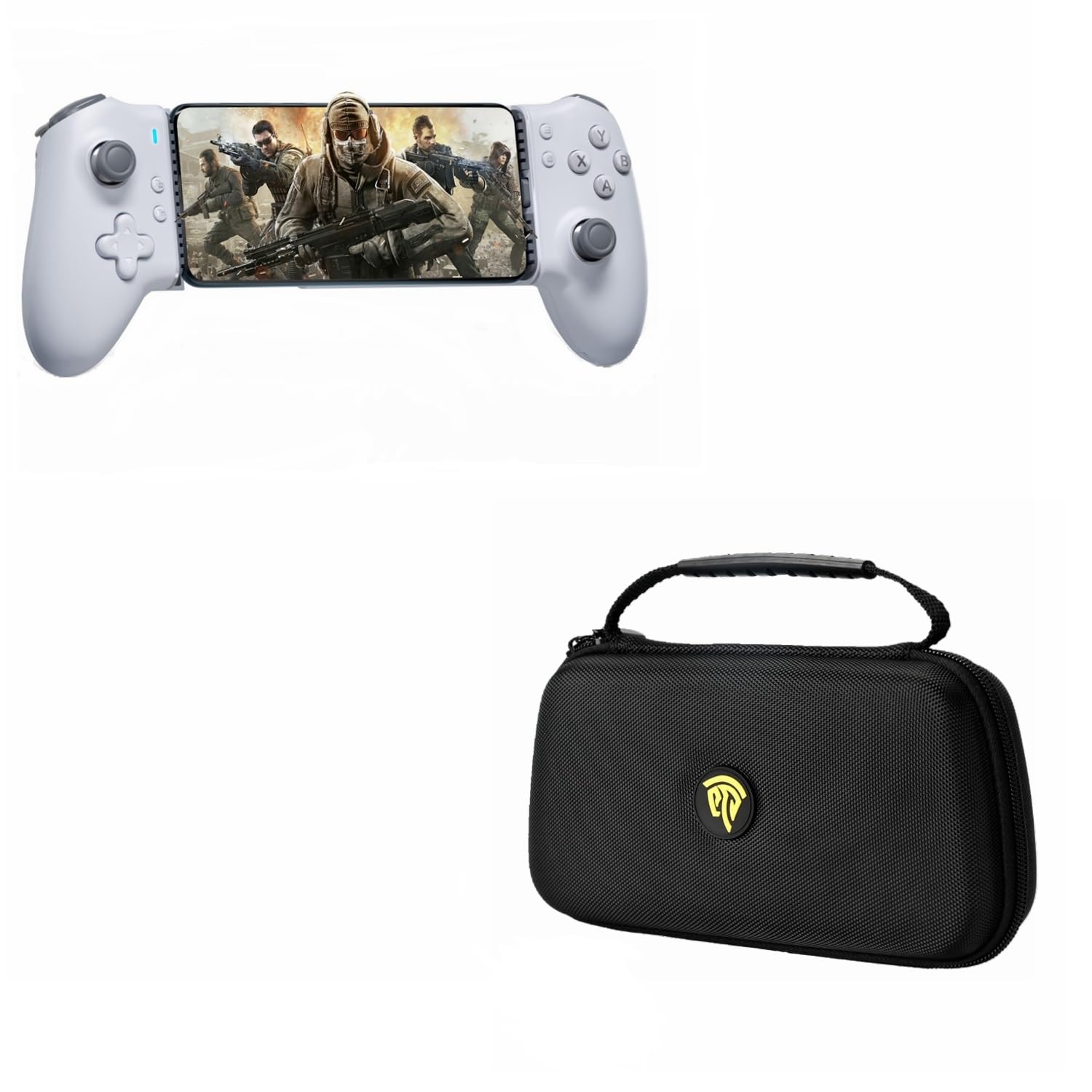 EasySMX M15 Mobile Gaming Controller with a smartphone displaying a game