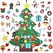 Garma Children's Felt Christmas Tree Set Ornaments DIY Home Decoration Wall Hanging Children's Felt Craft Kits for Christmas, New Year, Various Festivals (Santa, Snowman, Reindeer)
