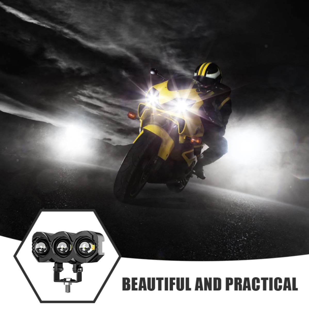 Luces Antiniebla LED para Motocicleta y Bicicleta Eléctrica, Par