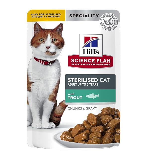 Foto 2 de 5 de Hill's Feline Sterilised - Sobres de 12 x 85 g, húmedos a la Trucha