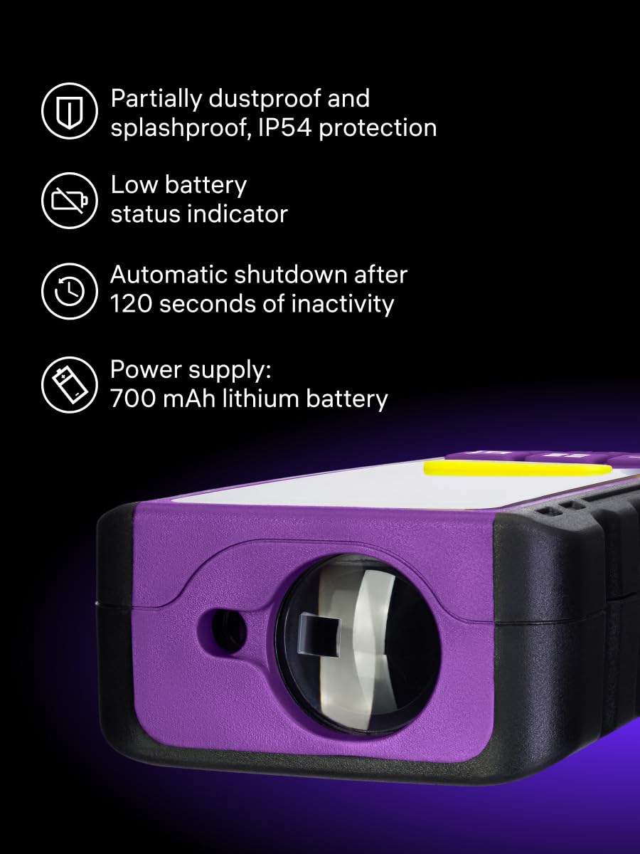 Reel PRO GL60 Profesjonalny Dalmierz Laserowy Pomiar Liniowy i Przestrzenny Powierzchnia Objętość Kąt Tryb Pitagorasa Zmiana Jednostek Wbudowana Pamięć do Użytku Wewnętrznego i Zewnętrznego