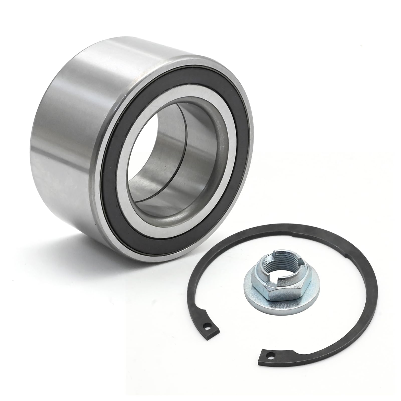 Front Wheel Bearing and Hub Kit, Hub Wheel Bearing Kit with Split Pin and Nut Replacement for Ford Kuga 2008-2023 Diesel Petrol SUV Replaces 1668557 8V4Z1215C WB000053 WB510110 725-1080