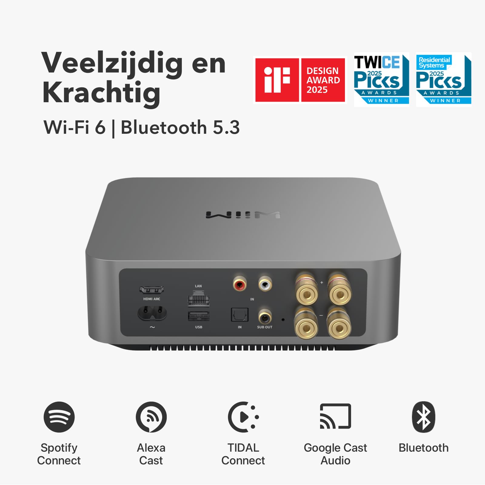 WiiM Amp Pro: Multiroom streamingversterker | Compatibel met
