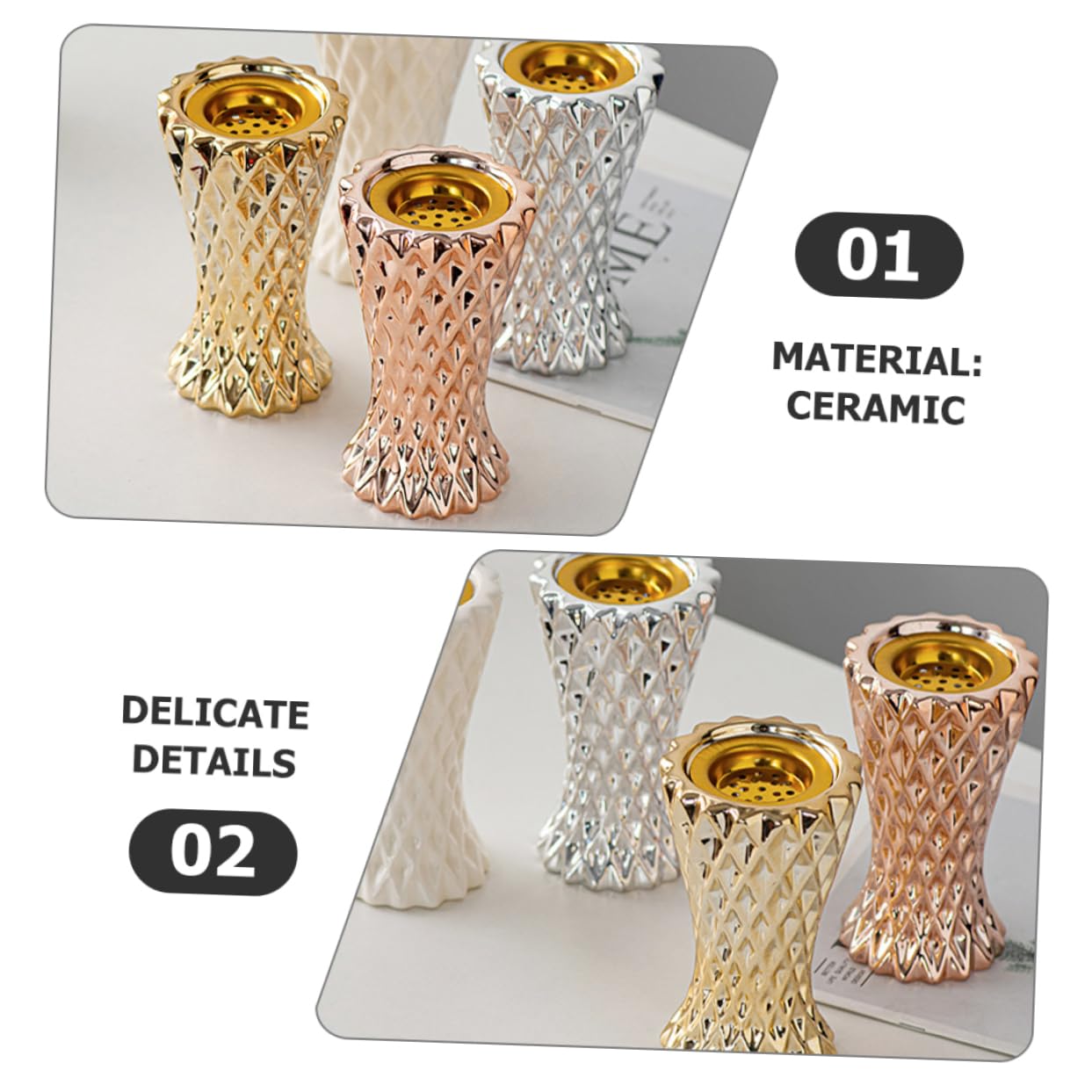 Bruciatore Incenso Ceramico Stile Europeo per Bastoncini | Centrotavola Vintage, Uso Desktop, Effetto Aromaterapia e Atmosfera Misteriosa