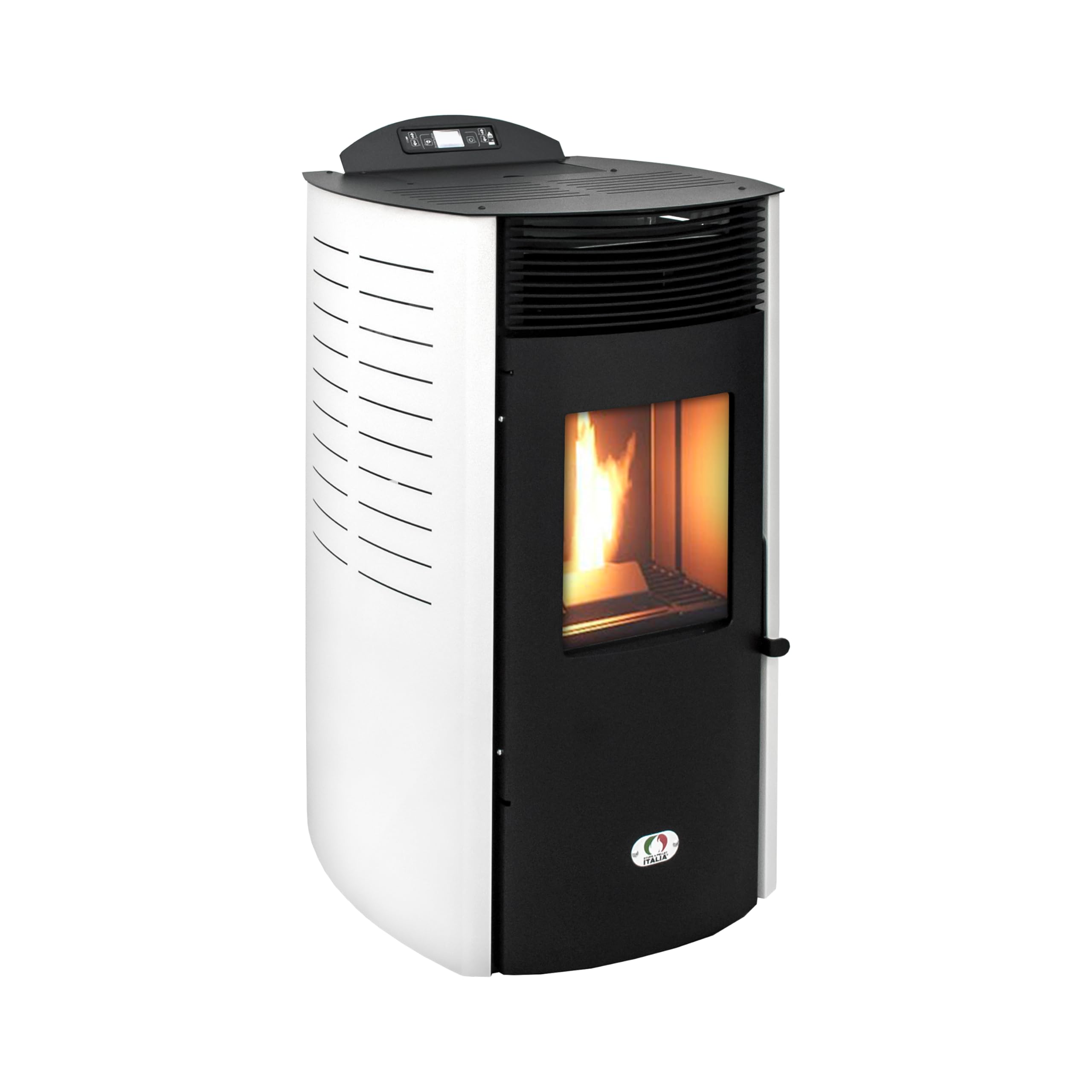 Pelletöfen STUFE A PELLET ITALIA Siberia Aria New 15 KW Kanalisiert 140m² 92% Effizienz 30 Std Autonomie Weiß