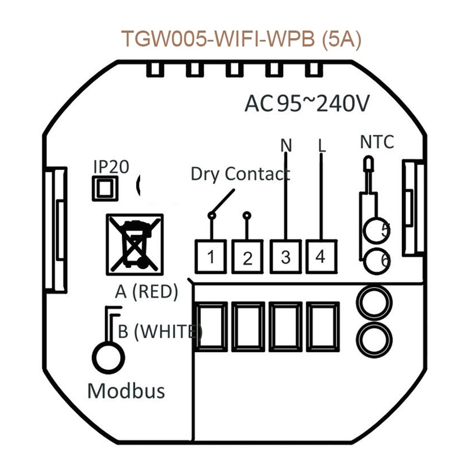 Termostat cyfrowy, Inteligentny termostat do kotła gazowego, ogrzewanie pokojowe przewodowy regulator temperatury Kontroler ekranu dotykowego podświetlenia domu(For Boiler)