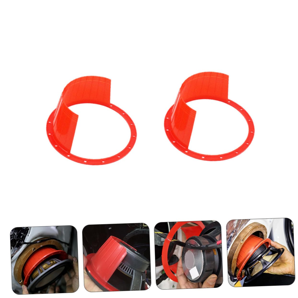 Mikinona 6.5 Inch Auto Speaker Cover Waterproof Pad Protection No Burrs Fit for Car Audio