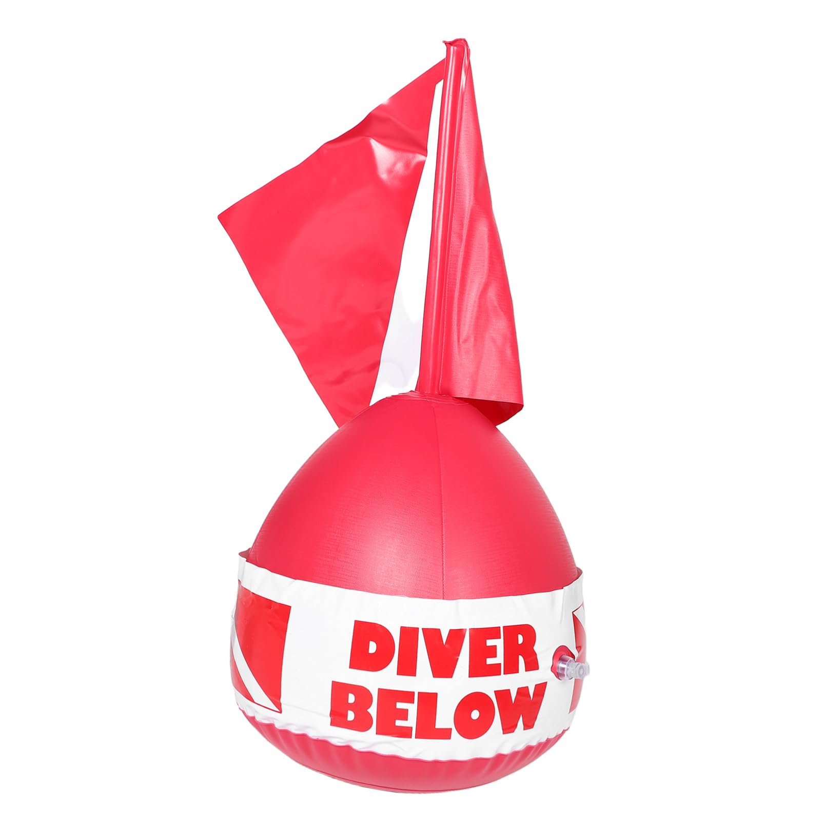 KICHOUSE Rescue PVC Buoy Ball with Dive Flag Inflatable Floater for Outdoor Diving and Scuba Activities Highly Visible Durable and Versatile for Positioning and Warning Signals