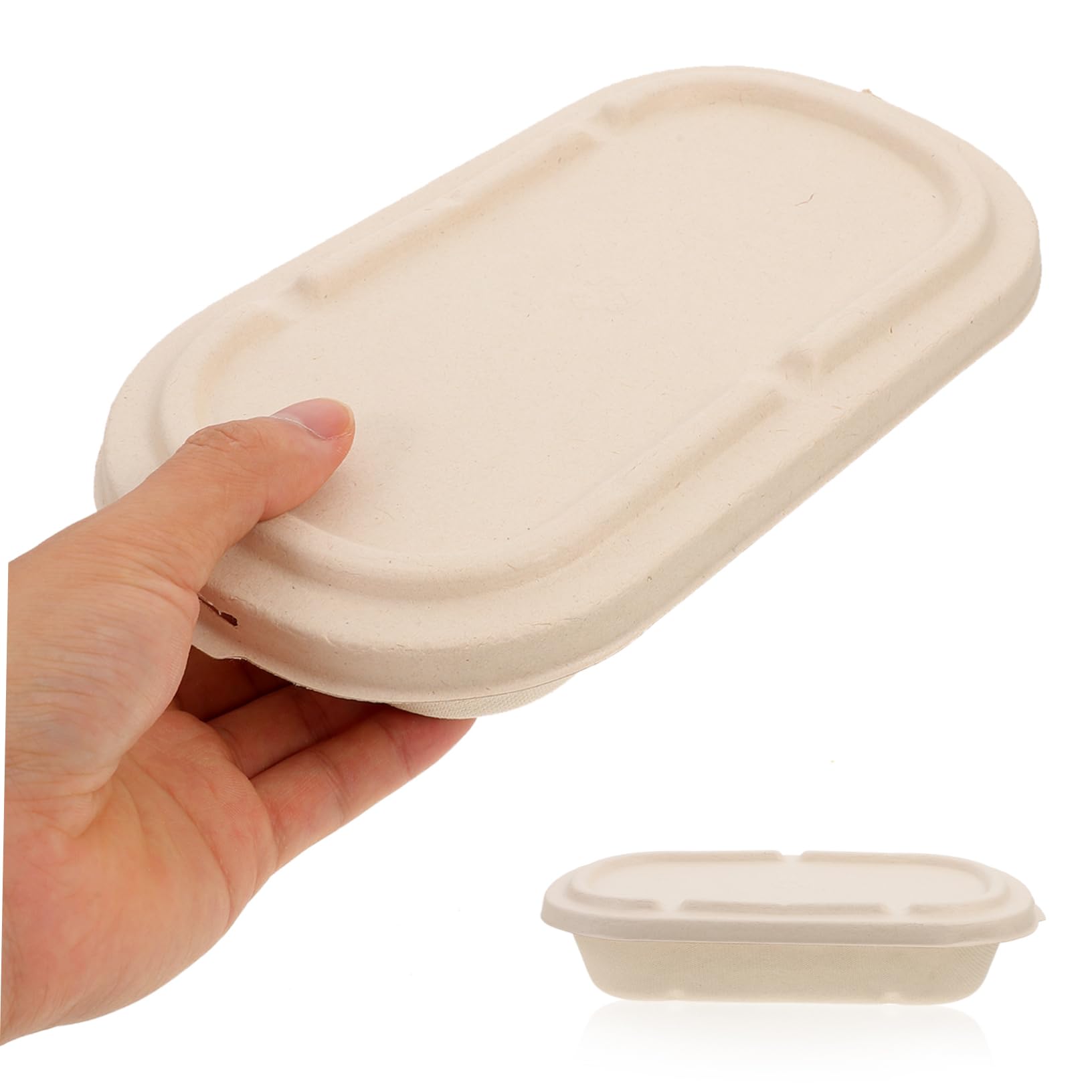 COLLBATH Scatole per Alimenti in Polpa di Cellulosa 850ml, Monouso, 25 Set, per Insalate e Pasti da Asporto, Mantiene Cibo Fresco e Sicuro