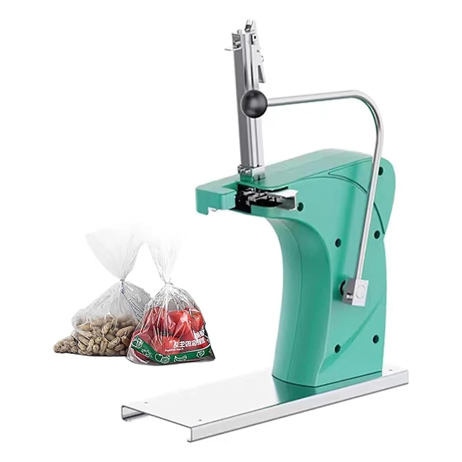 YXZYFPP Manual Sausage Clipper Clipping Machine, Aluminum Nail Tying Tool with Stainless Steel Guide Rail, for Supermarket, Retail Stores (Green)