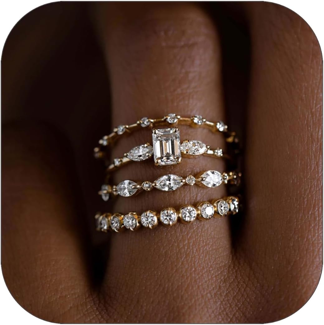 Stackable Rings For Women s 14k Gold Filled Stacking Ring Set