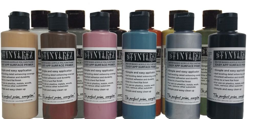 Badger Air-Brush SNR-448 Stynylrez Water Based Acrylic Polyurethane 12-Tone Primer, 4-Ounce