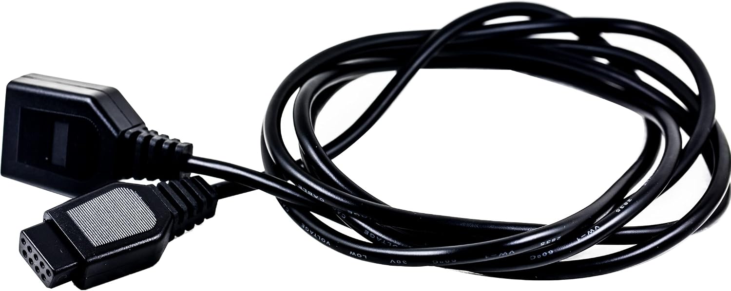 whiteeeen 9 Pin Extension Cord Cable for Sega Genesis MD Mega Drive Controlle Extension Sega Genesis 1/2/3 Controller About 5.9FT (2pcs)