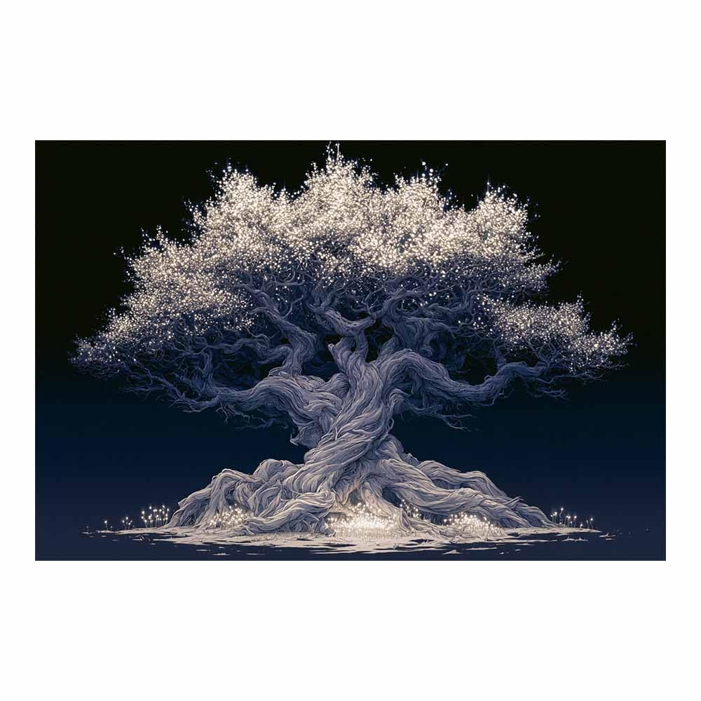 XENIOU Nature Wall Art Teals Splash Tree art prints, decorative paintings, for Living Room Bedroom Office Home Wall Decor.(Multicolor)-70x100cm Unframed