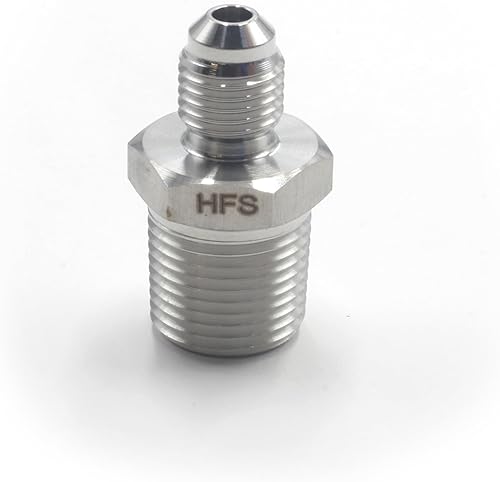 HFS (R) Adaptador de manguera NPT macho de 38 pulgadas a macho SAE de 14 pulgadas de acero inoxidable 304 (38 pulgadas MNPT x 14 pulgadas MSAE) HFS (R) Adaptador de manguera NPT macho de 38 pulgadas a macho SAE de 14 pulgadas de acero inoxidable 304 (38 pulgadas MNPT x 14 pulgadas MSAE)