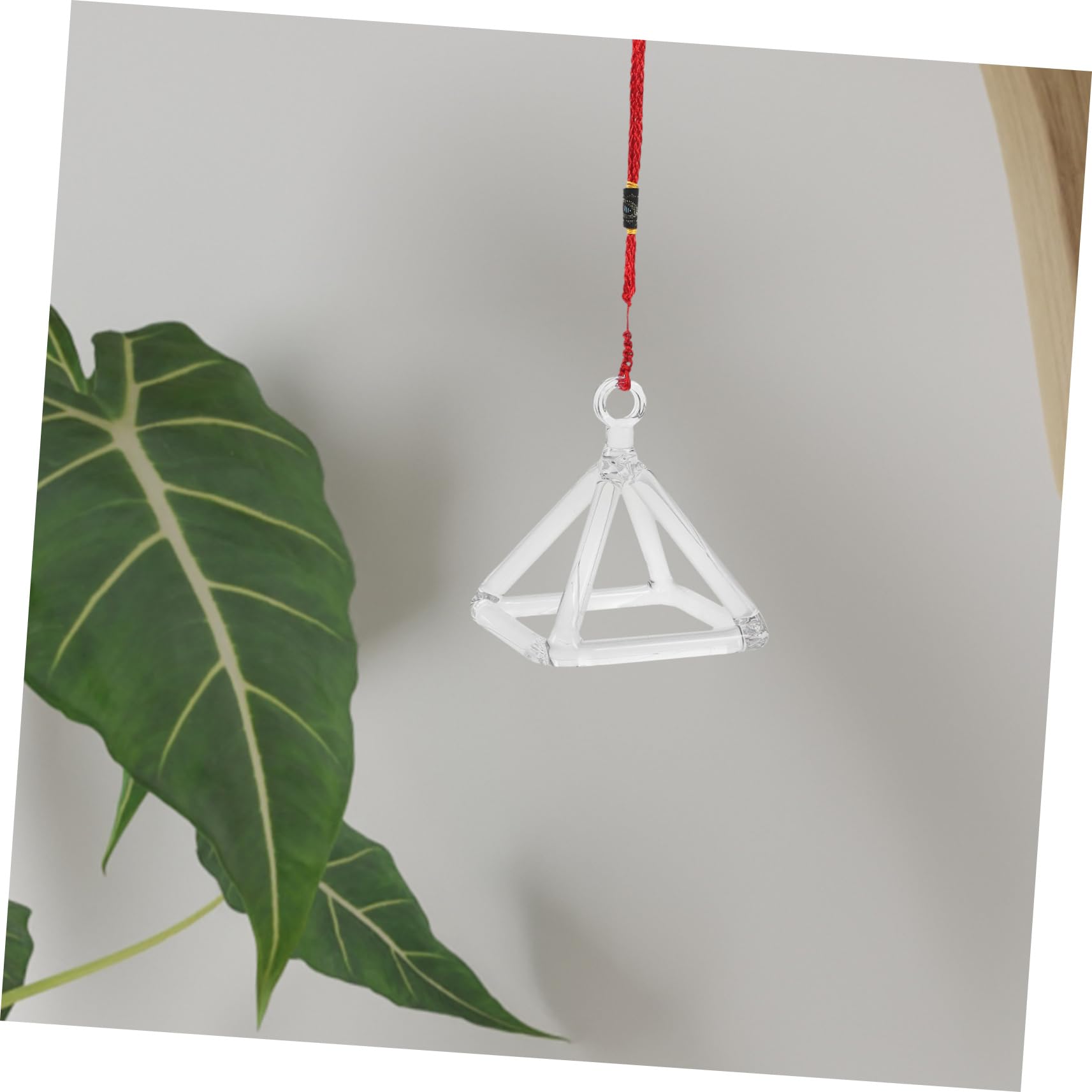Set Piramide Cantante in Cristallo Trasparente 3 Pollici per Meditazione | Strumento Battente, Profilo Decorativo, Adatto a Terapia del Suono e Uso Meditativo Stile Casuale