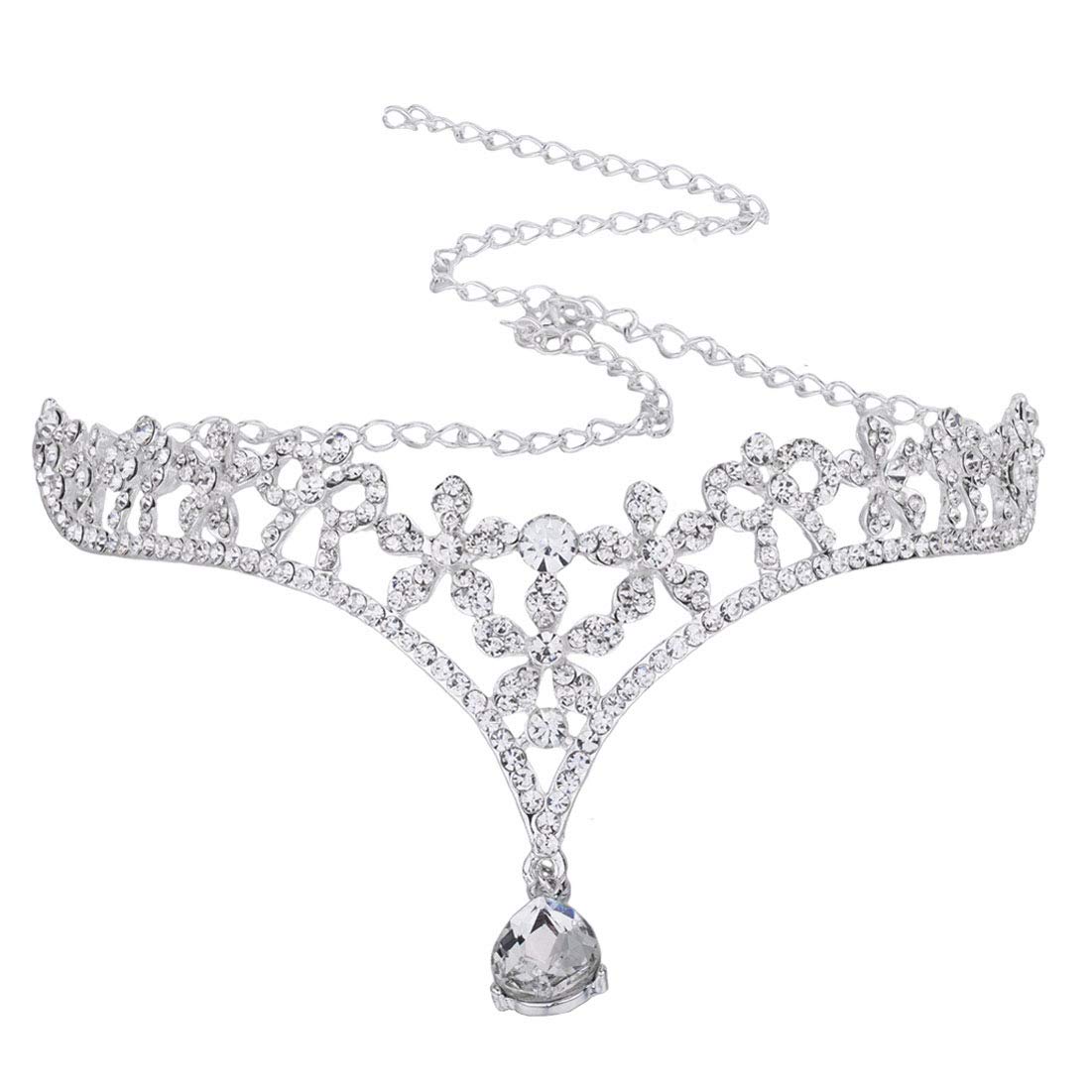 Luxury Bride Tassel Headdress Headband Hair Chain Jewelry Decoration Lady Women Rhinestone Wedding Hair Band