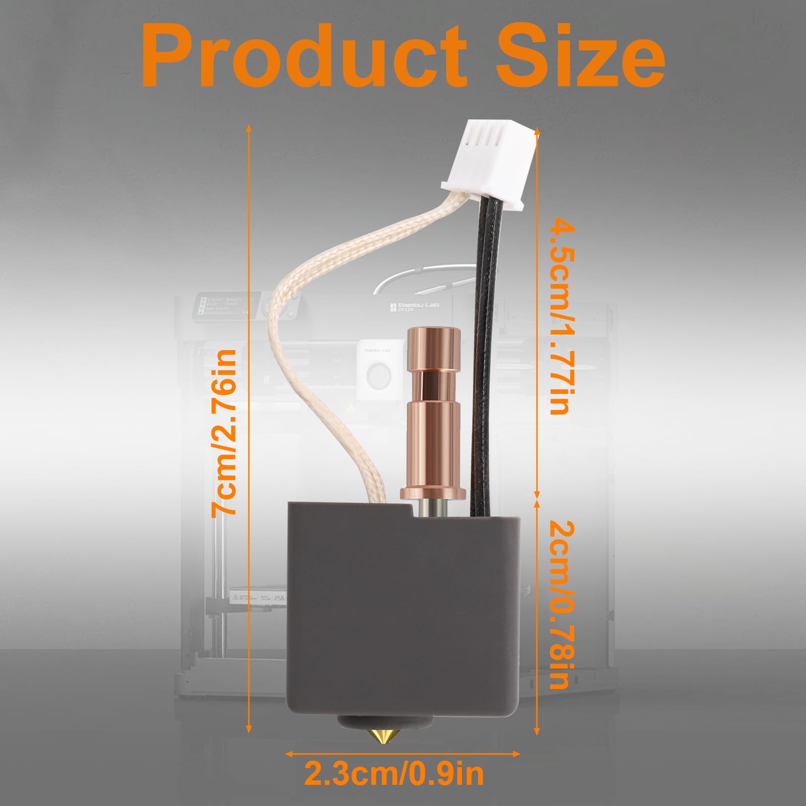 Kobra S1 ceramiczna głowica drukująca z dyszą mosiężną 0,4 mm, do Anycubic Kobra S1