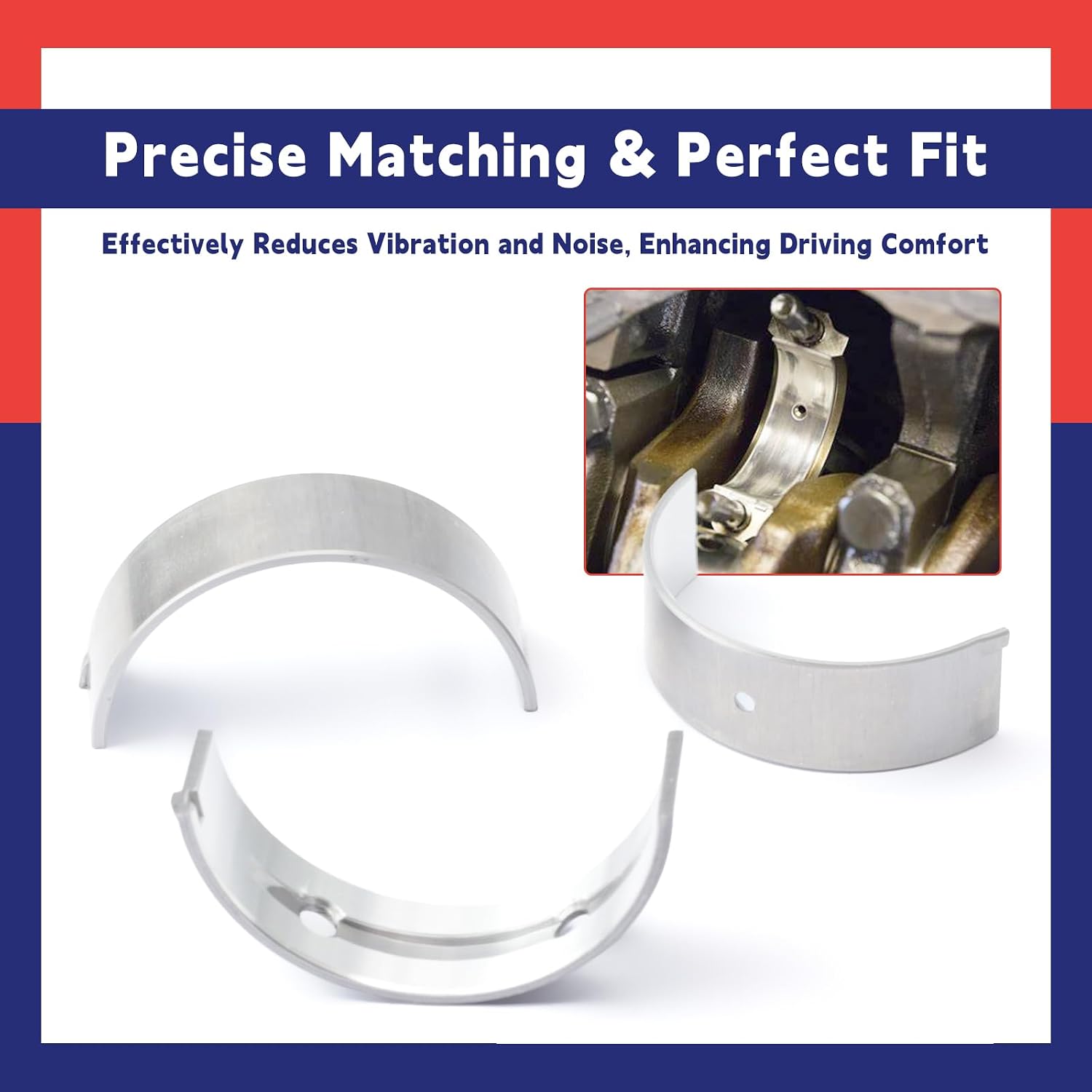 18Pcs Main Rod Bearing Connecting Rod Bearing Replacement for Kia Optima for Hyundai Santa Fe Sport Sonata Tucson 2.0L 2.4L 2012-2018 Parts Replace 23060-2G400 23060-2G401 230602G400