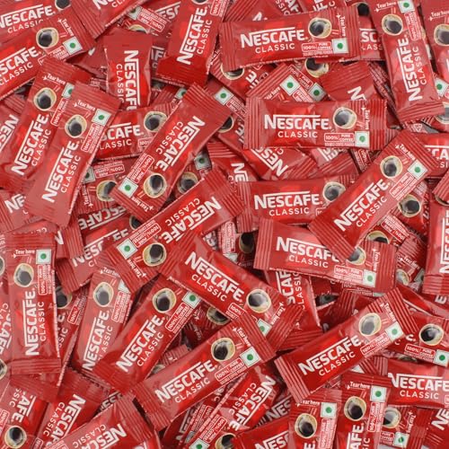 Nescafe Classic Coffee, Nescafe Instant Coffee Sachets Pack Of 100, Classic Instant Coffee, 100 Grams