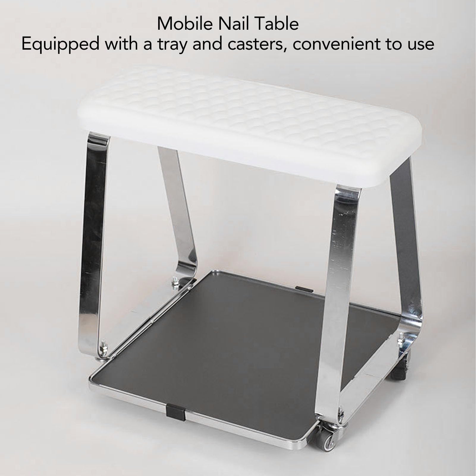 Generic Fußbadewagen, Pediküre-Hocker, Pediküre-Fußstütze, Wagen mit Memory-Schaum-Kissen, Große Tablett-Räder, für Schönheitssalon, Nagelstudio, Zuhause, Badezimmer