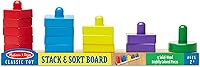 Vista 6 de Melissa & Doug Stack and Sort Board - Wooden Educational Toy With 15 Solid Wood Pieces