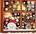 S Pegatinas de la ventana Peeping Santa Rudolph Copos de nieve Ventana Clings PVC Staic for S Pantalla Snow Snow Flakes Clings for la visualización de la ventana Pegatinas de PVC pegatinas navidad ven