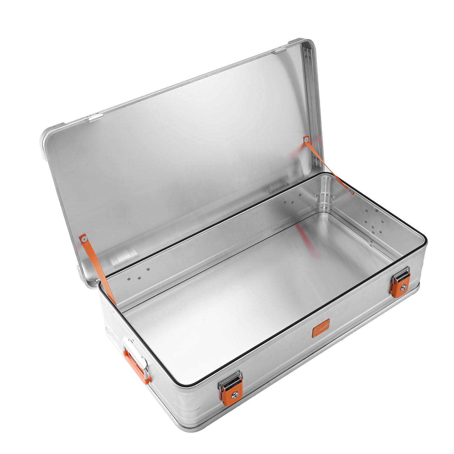 Alubox Alukiste abschließbar E141-17 - Premium Aluminium Lagerbox 67 Liter - Deckel mit Aluminium Druckguss Stapelecken und Gummidichtung - inklusive Schlösser - Bodenmaß E141 - Innenhöhe 17 cm