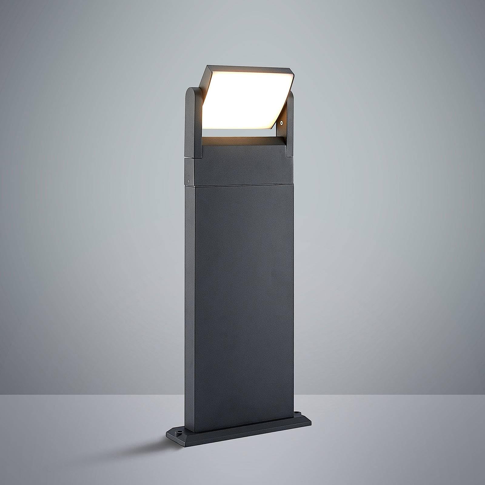 Lindby Lampada LED da esterni (Moderno) colore Grigio, in Alluminio lampadina inclusa lampioncino paletto luminoso lampada viale lampione