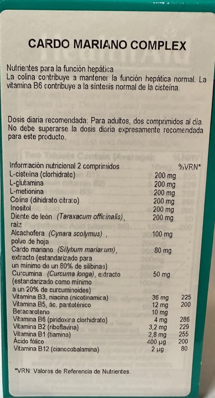 Cardo Mariano Complex 60 comprimidos de Health Aid