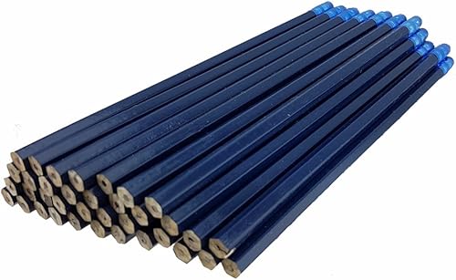 Miniatura 2 de ezpencils - Lápices hexagonales de barril azul real con borrador azul y virola azul, paquete de 36 unidades, borrador sin manchas, plomo HB # 2, sin