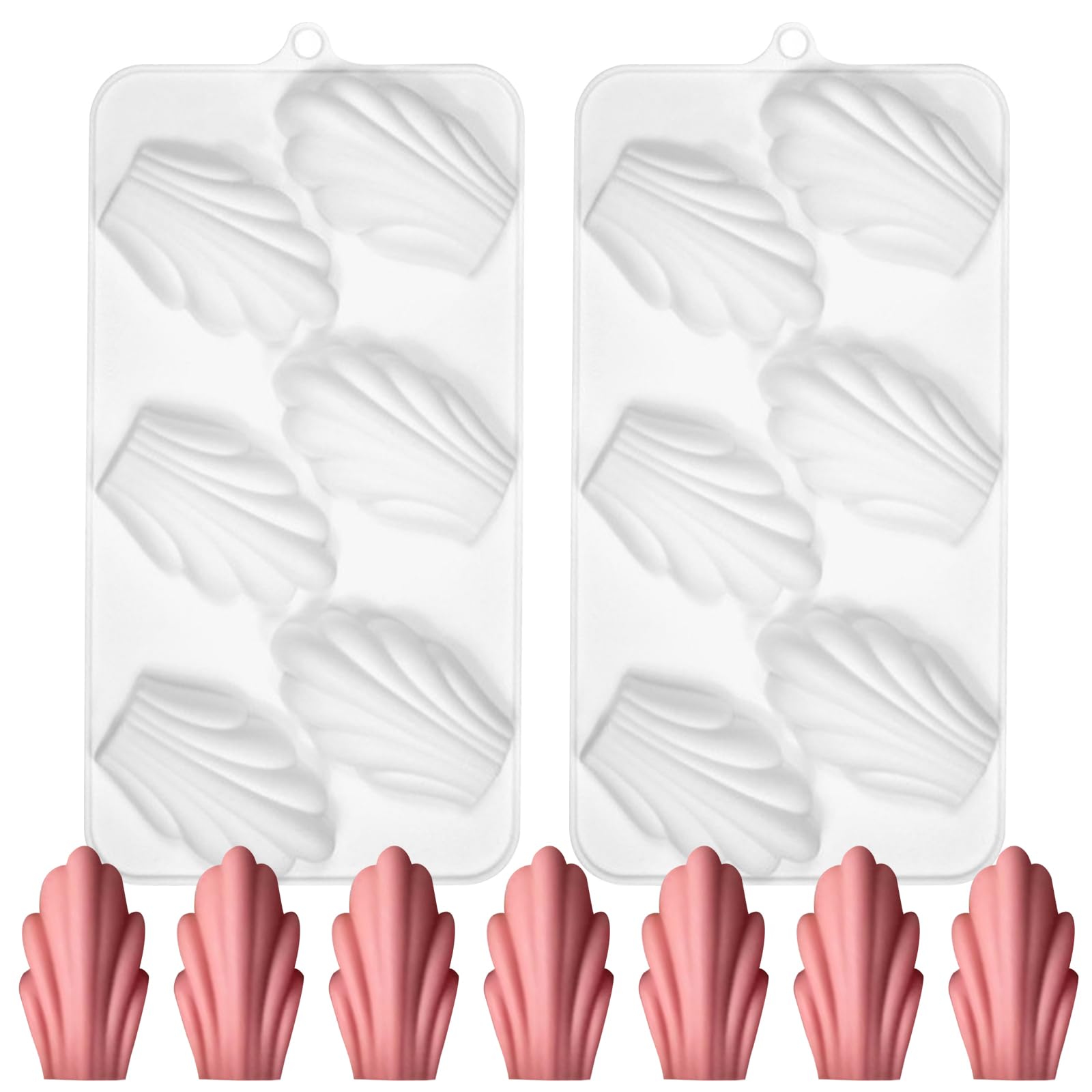 2Pcs Silicone Madeleine Mold for Baking
