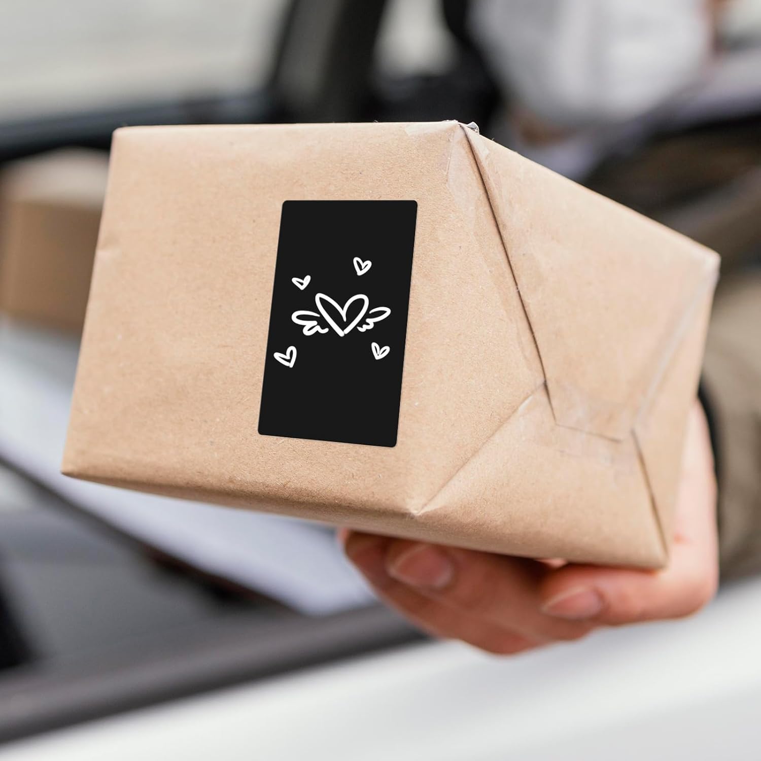 Black Color Coding Labels 2 × 3 Inches Rectangle Vinyl Self-Adhesive Stickers Waterproof Name Tags Removable Roll for Office School Home 500 PCS - Image 3