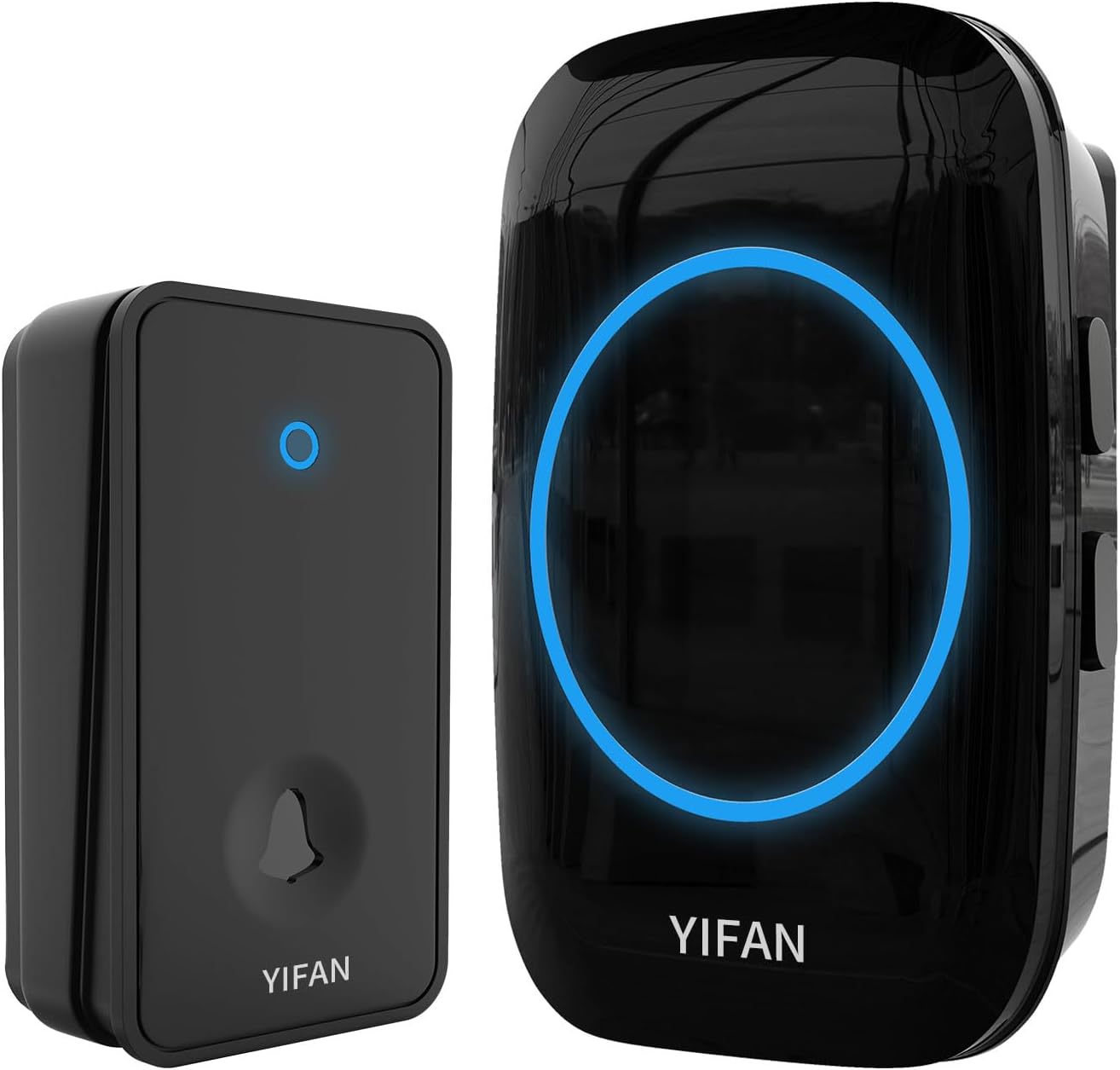 Wireless Doorbell, Self-Powered Electric Door Bells with Waterproof Cover, Weather Resistant Bell Kits, up to 490ft Range with 60 Chimes 5-Level Volume LED Flash for Home Classroom Apartment