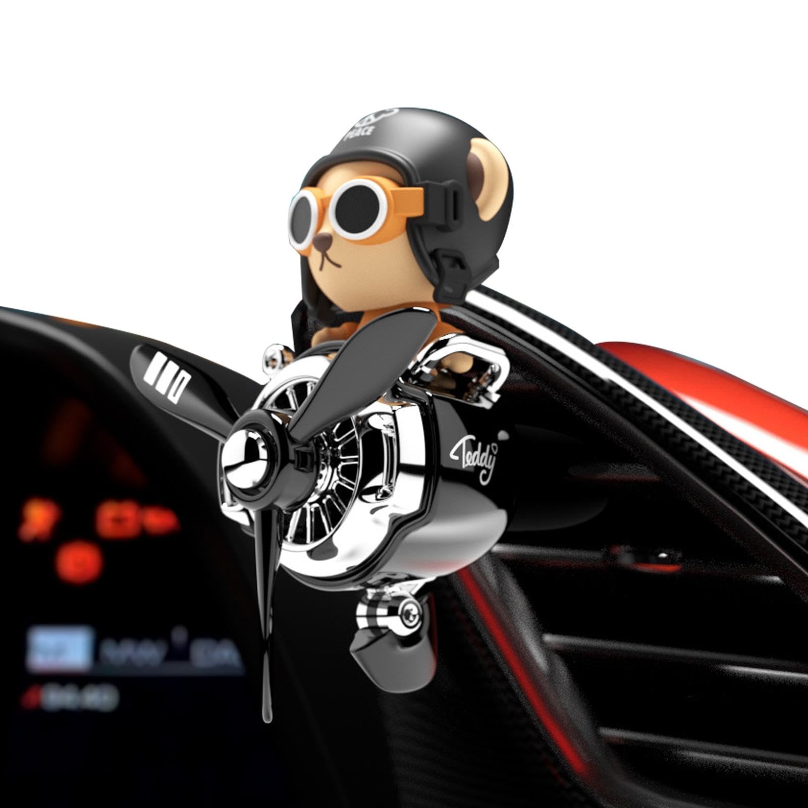 数量限定】 【在庫処分】車用 芳香剤 熊 パイロット プロペラ