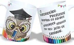 Caneca Profissão Professor Professora | Cerâmica | Presente Dia dos Professores m7